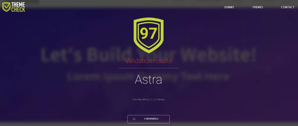 Thème Astra, premier retour 17 Astra Theme Check