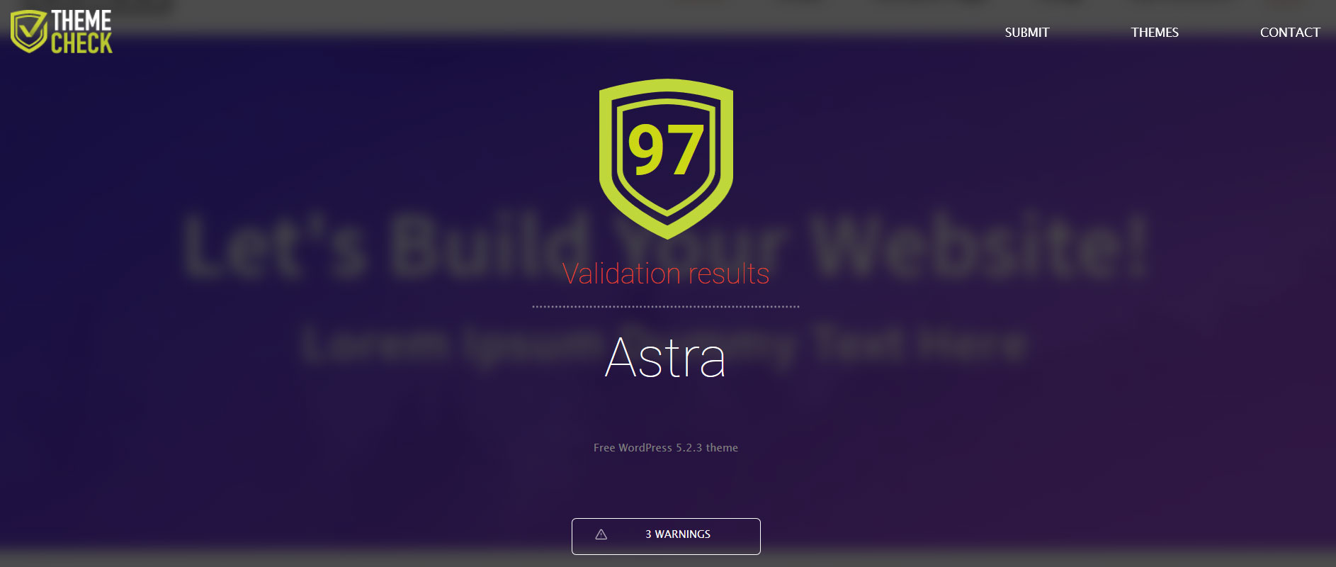 Thème Astra, premier retour 3 Astra Theme Check