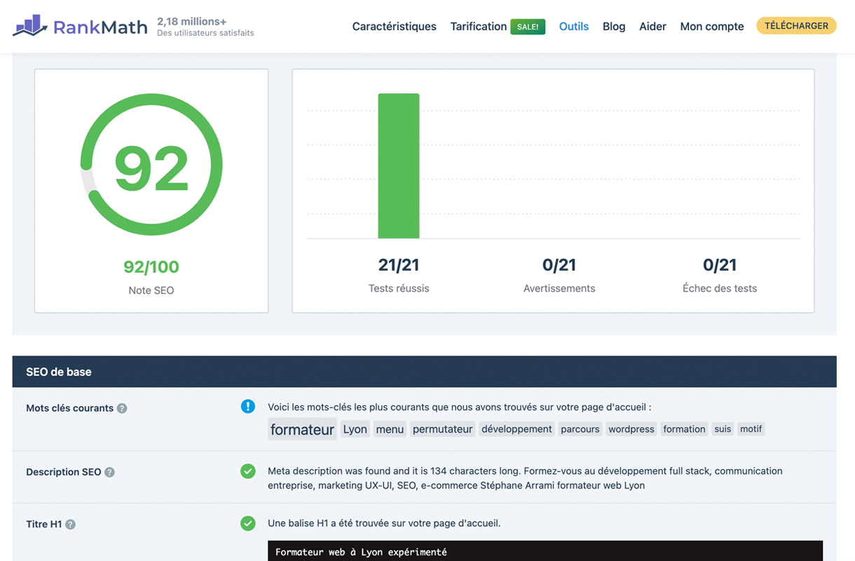 SEO en 2026 : combien ça coûte, et ce que ça rapporte vraiment 38 Rank Math SEO Outil Analyser