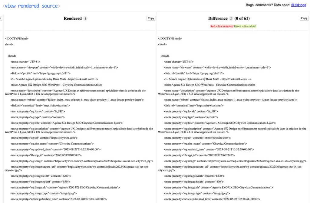 Extension SEO View Rendered Source