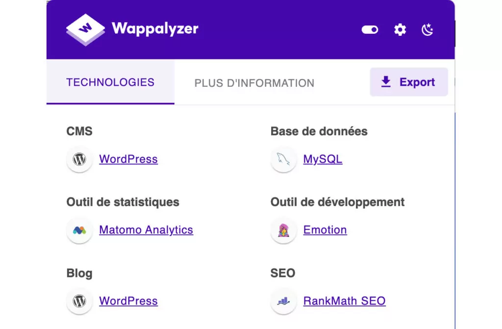 Wappalyzer SEO Extension