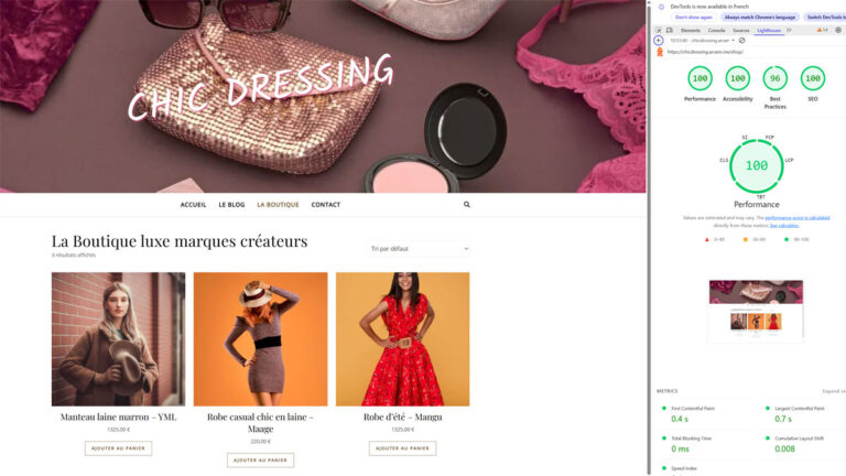 Chic Dressing SEO Projet OpenClassrooms