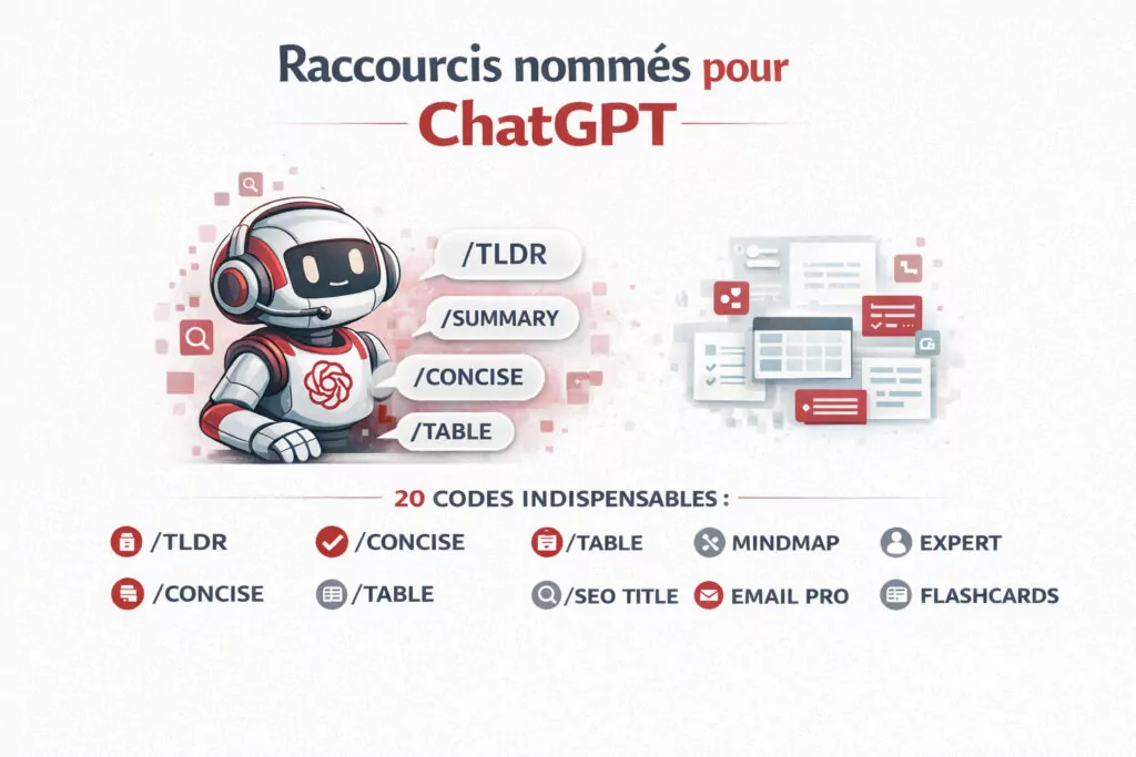 Raccourcis nommés ChatGPT