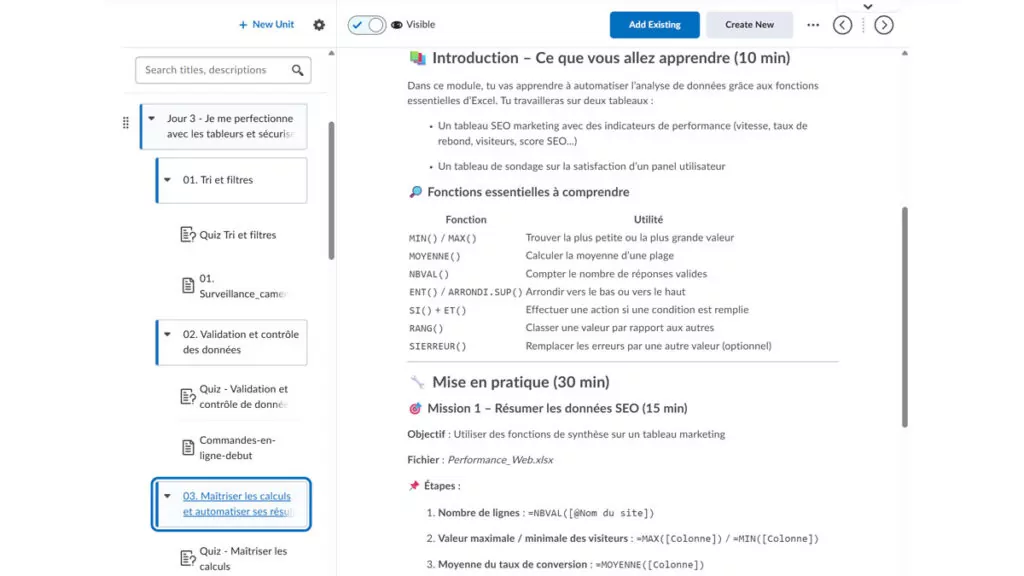 Projets 2 Les outils du manager