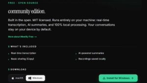 NotebookLM, Gemini et vos données : les risques, le droit, les alternatives locales 2 Meetily open source